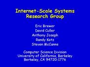InternetScale Systems Research Group