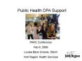 Public Health DPA Support PowerPoint PPT Presentation