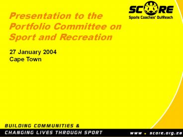 27 January 2004 Cape Town