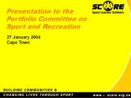 27 January 2004 Cape Town