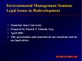 Environmental Management Seminar  Legal Issues in Redevelopment PowerPoint PPT Presentation