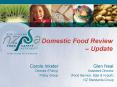 Domestic Food Review Update PowerPoint PPT Presentation