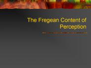 The Fregean Content of Perception