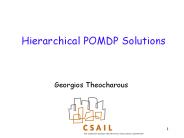 Hierarchical POMDP Solutions