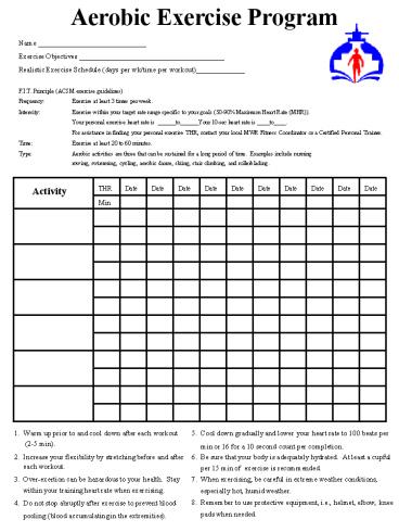 Aerobic Exercise Program