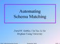 Automating Schema Matching PowerPoint PPT Presentation