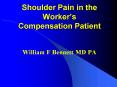 Shoulder Pain in the Workers Compensation Patient PowerPoint PPT Presentation