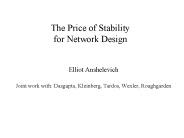 The Price of Stability for Network Design