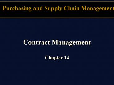 Purchasing and Supply Chain Management, 3e MonczkaTrentHandfield