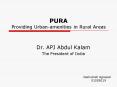 PURA Providing Urbanamenities in Rural Areas PowerPoint PPT Presentation