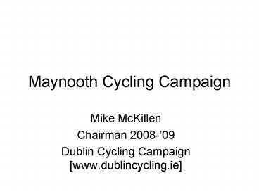 Maynooth Cycling Campaign