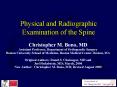 Physical and Radiographic Examination of the Spine PowerPoint PPT Presentation