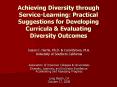 Achieving Diversity through ServiceLearning: Practical Suggestions for Developing Curricula PowerPoint PPT Presentation