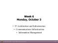 Week 6 Monday, October 3 PowerPoint PPT Presentation