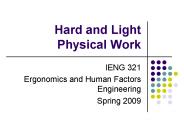 Hard and Light Physical Work