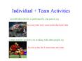 Individual   Team Activities PowerPoint PPT Presentation
