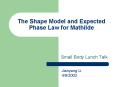 The Shape Model and Expected Phase Law for Mathilde PowerPoint PPT Presentation