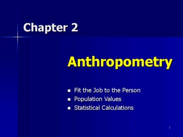 Anthropometry