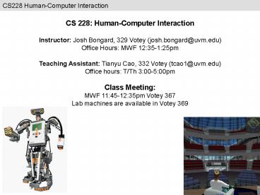CS228 HumanComputer Interaction
