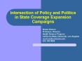 Intersection of Policy and Politics in State Coverage Expansion Campaigns PowerPoint PPT Presentation