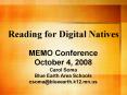 Reading for Digital Natives PowerPoint PPT Presentation