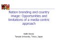 Nation branding and country image: Opportunities and limitations of a media-centric approach PowerPoint PPT Presentation