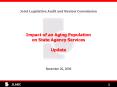 Impact of an Aging Population on State Agency Services Update PowerPoint PPT Presentation