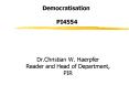 Democratisation PI4554 PowerPoint PPT Presentation