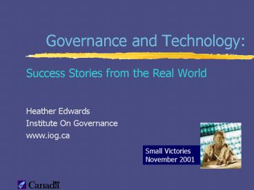 Governance and Technology: