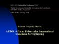 Edulink Project 20079 AUDIS African Universities International Dimension Strengthening PowerPoint PPT Presentation