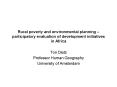 Rural poverty and environmental planning participatory evaluation of development initiatives in Afri PowerPoint PPT Presentation