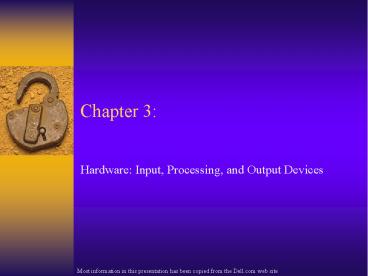 PPT – Hardware: Input, Processing, and Output Devices PowerPoint ...