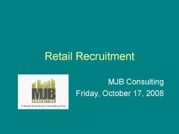 Retail Recruitment