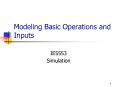 Modeling Basic Operations and Inputs PowerPoint PPT Presentation
