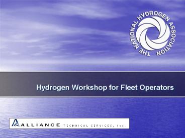 Hydrogen Workshop for Fleet Operators