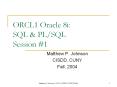 ORCL1 Oracle 8i: SQL PowerPoint PPT Presentation