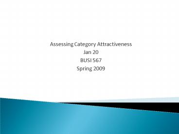 Assessing Category Attractiveness
