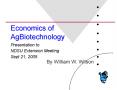 Economics of AgBiotechnology PowerPoint PPT Presentation