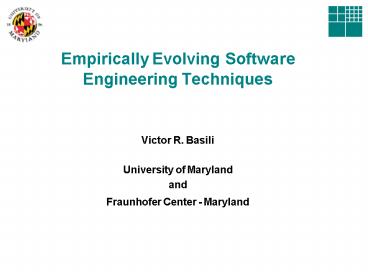 Empirically Evolving Software Engineering Techniques