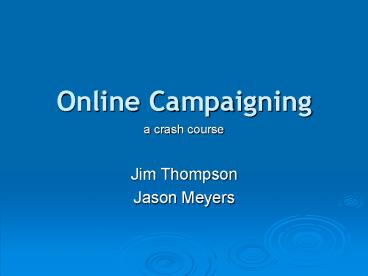 Online Campaigning