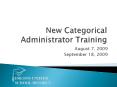 New Categorical Administrator Training PowerPoint PPT Presentation