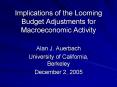 Implications of the Looming Budget Adjustments for Macroeconomic Activity PowerPoint PPT Presentation
