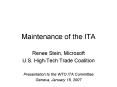 Maintenance of the ITA PowerPoint PPT Presentation