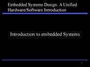 Introduction to embedded Systems