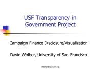 USF Transparency in Government Project