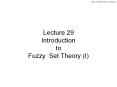 Lecture 29 Introduction to Fuzzy Set Theory (I) PowerPoint PPT Presentation