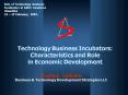 Technology Business Incubators: Characteristics and Role in Economic Development PowerPoint PPT Presentation