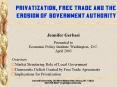 Privatization, Free Trade and the Erosion of Government Authority PowerPoint PPT Presentation