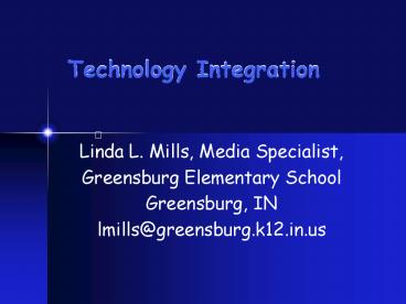 Technology Integration