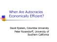 When Are Autocracies Economically Efficient PowerPoint PPT Presentation